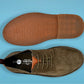 Olive Suede Men's Formal Lace-Up Shoes with Memory Foam Comfort