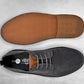 Grey Suede Men's Formal Lace-Up Shoes with Memory Foam Comfort