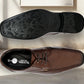 Brown Leather Formal Lace-Up Shoes For Men