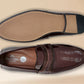 Burgandy Patent Leather Formal Penny Loafers