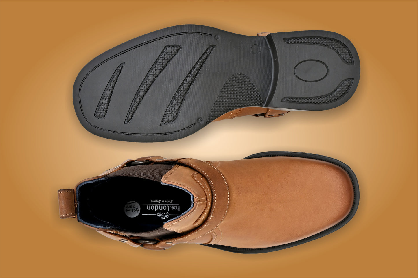 Camel Genuine Leather Riding Boots For Men