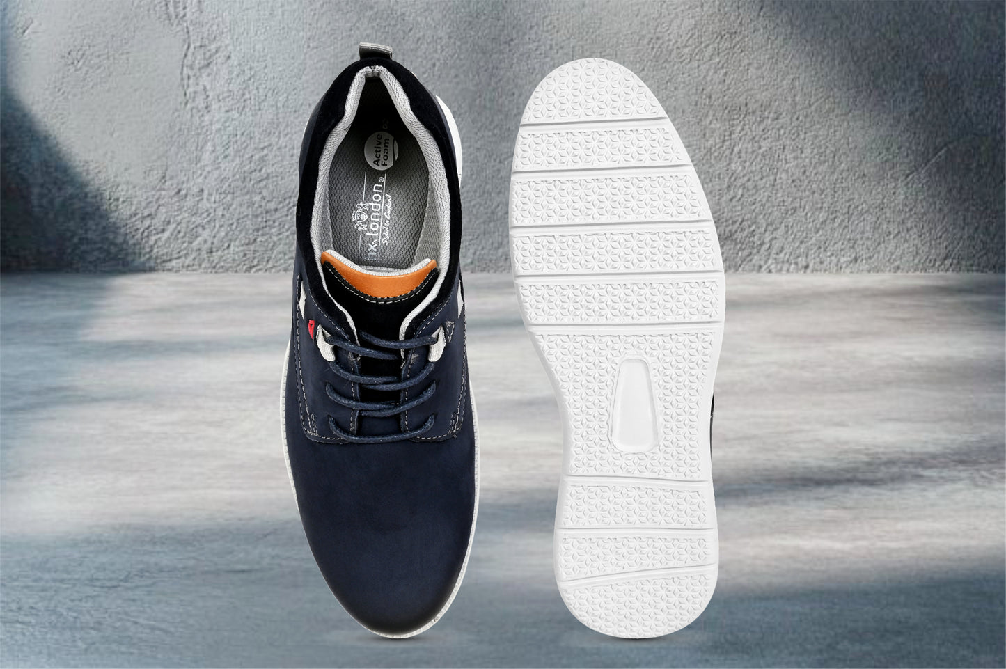 Jeans Leather Men Round Toe Lightweight Nubuck Sneakers