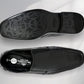 Black Leather Slip-On Shoes For Men's Formal Pair