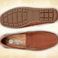 Tan Leather Men Lightweight Penny Driving Shoes