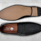 Black Genuine Leather Textured formal Loafers