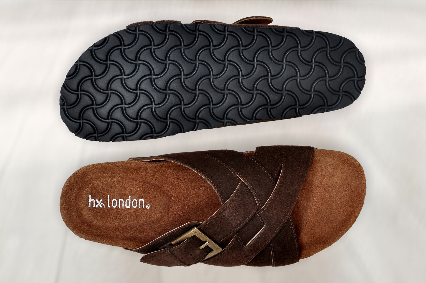 Brown Suede Slip-on Sandal Casual Flats for Men