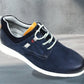 Jeans Leather Men Round Toe Lightweight Nubuck Sneakers