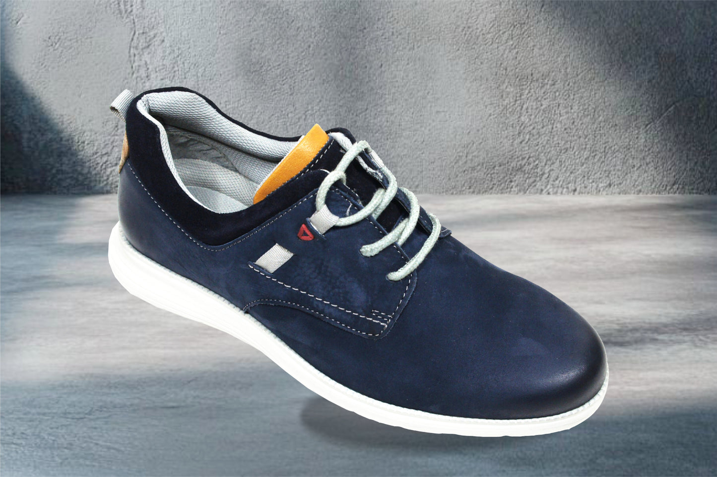 Jeans Leather Men Round Toe Lightweight Nubuck Sneakers