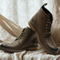 Brown Genuine Leather Men's brogue lace-up boots for Casual Wear