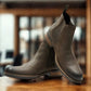 Brown Genuine Leather Men's Chelsea Boots For Casual & Party Wear