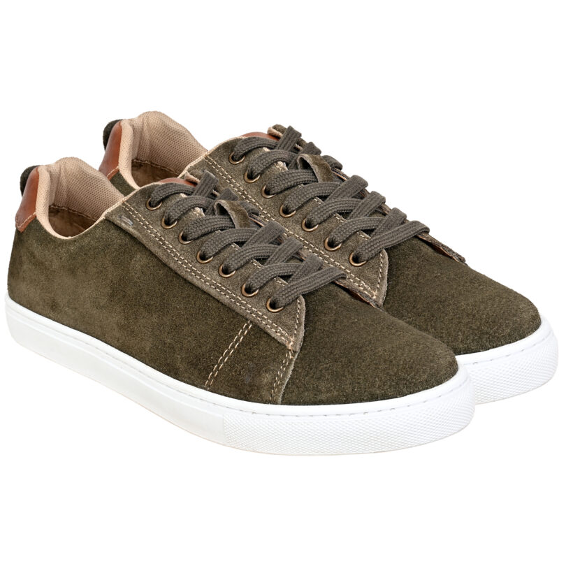 ROMFORD SMART LACE UP SUEDE TRAINERS