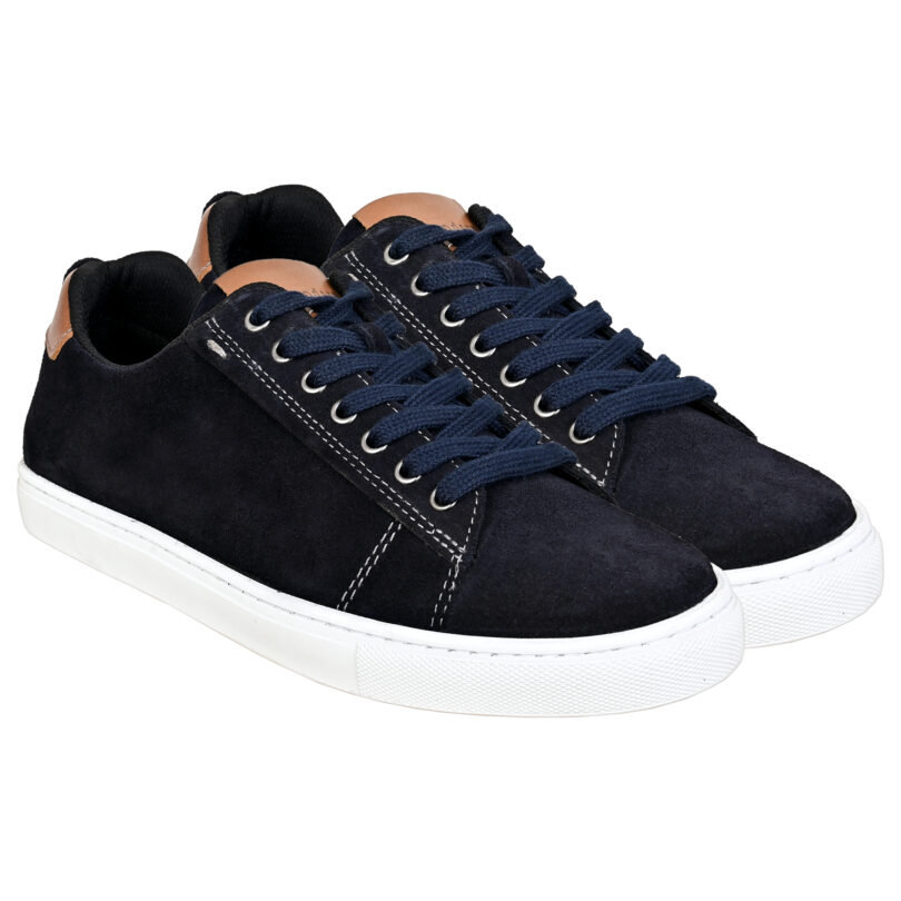 ROMFORD SMART LACE UP SUEDE TRAINERS